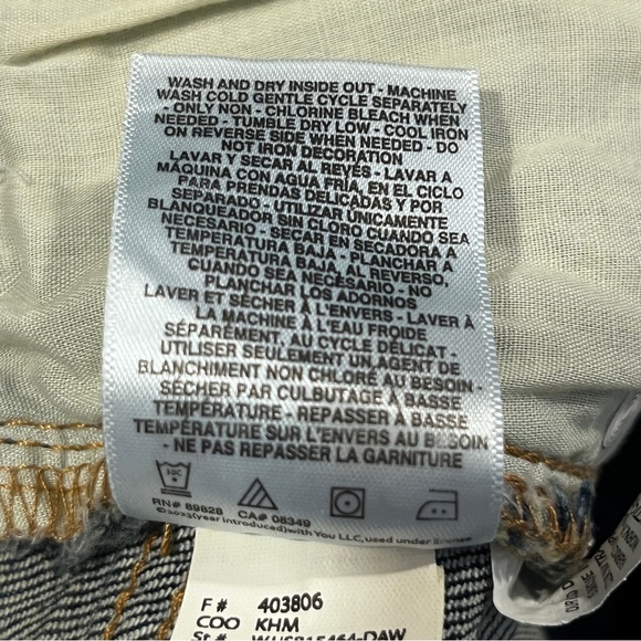 Jessica Simpson Zinnia Wide Leg Boyfriend Dark Wash Stud Jeans Size 6 - Picture 10 of 10